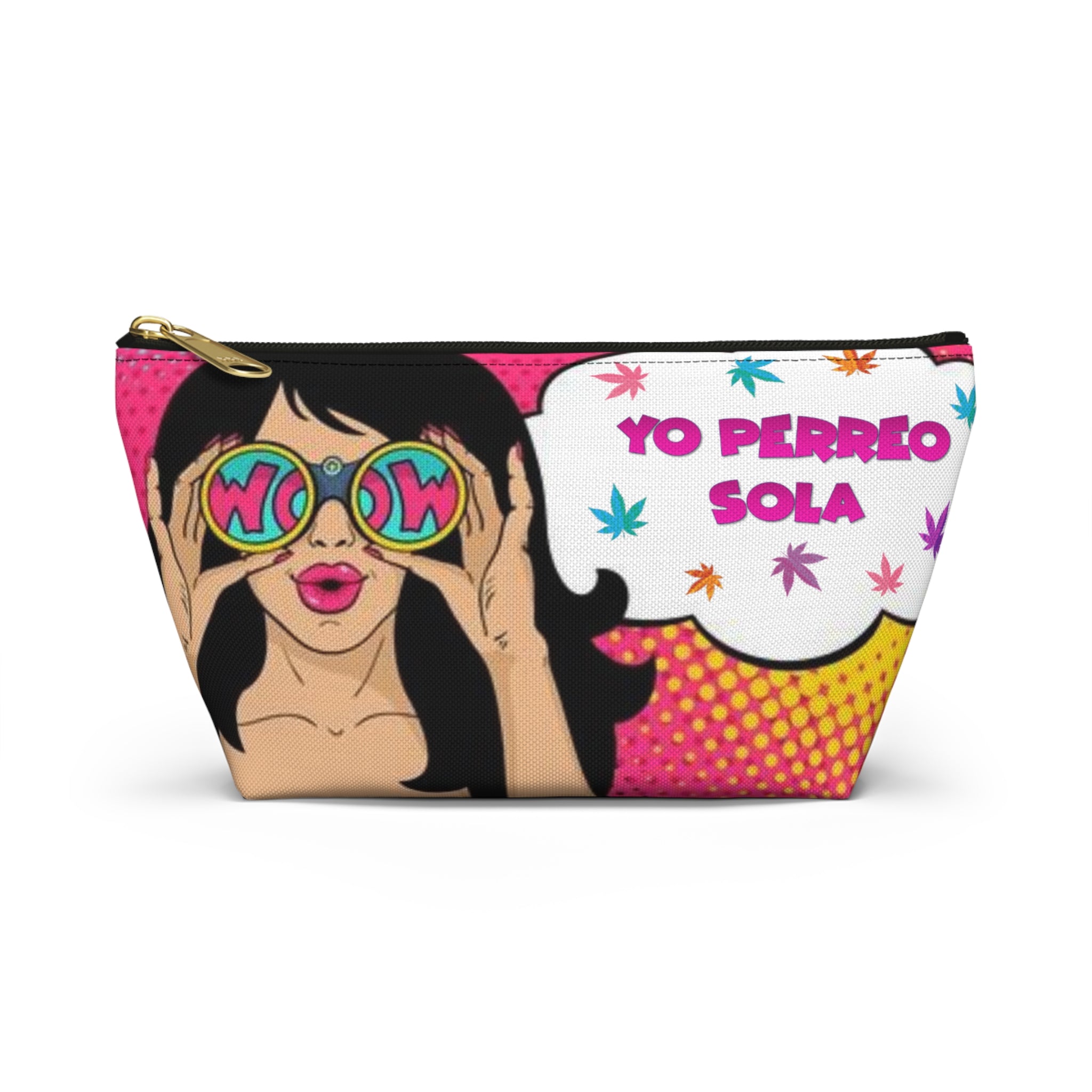 Yo Perreo Sola Cannabis Themed Stash Bag Accessory Bag Travel Bag Makeup Bag Fast Free USA Domestic Shipping