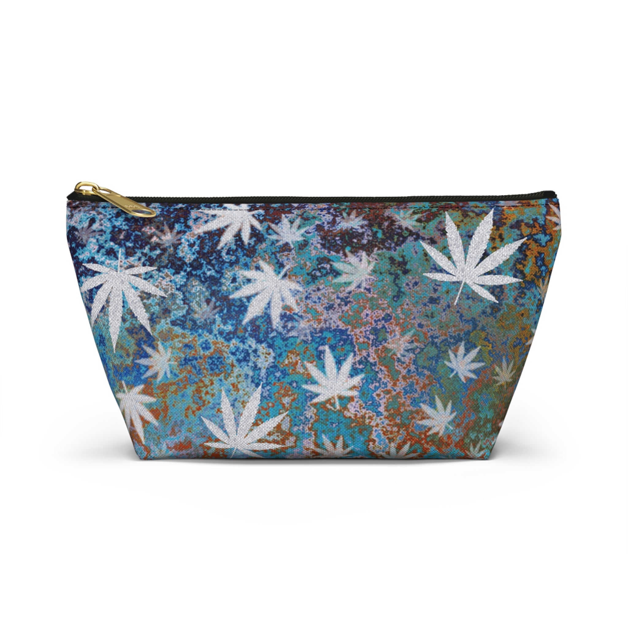 Acid Wash Look Cannabis Themed Stash Bag Accessory Bag Travel Bag Makeup Bag Stoner Gift