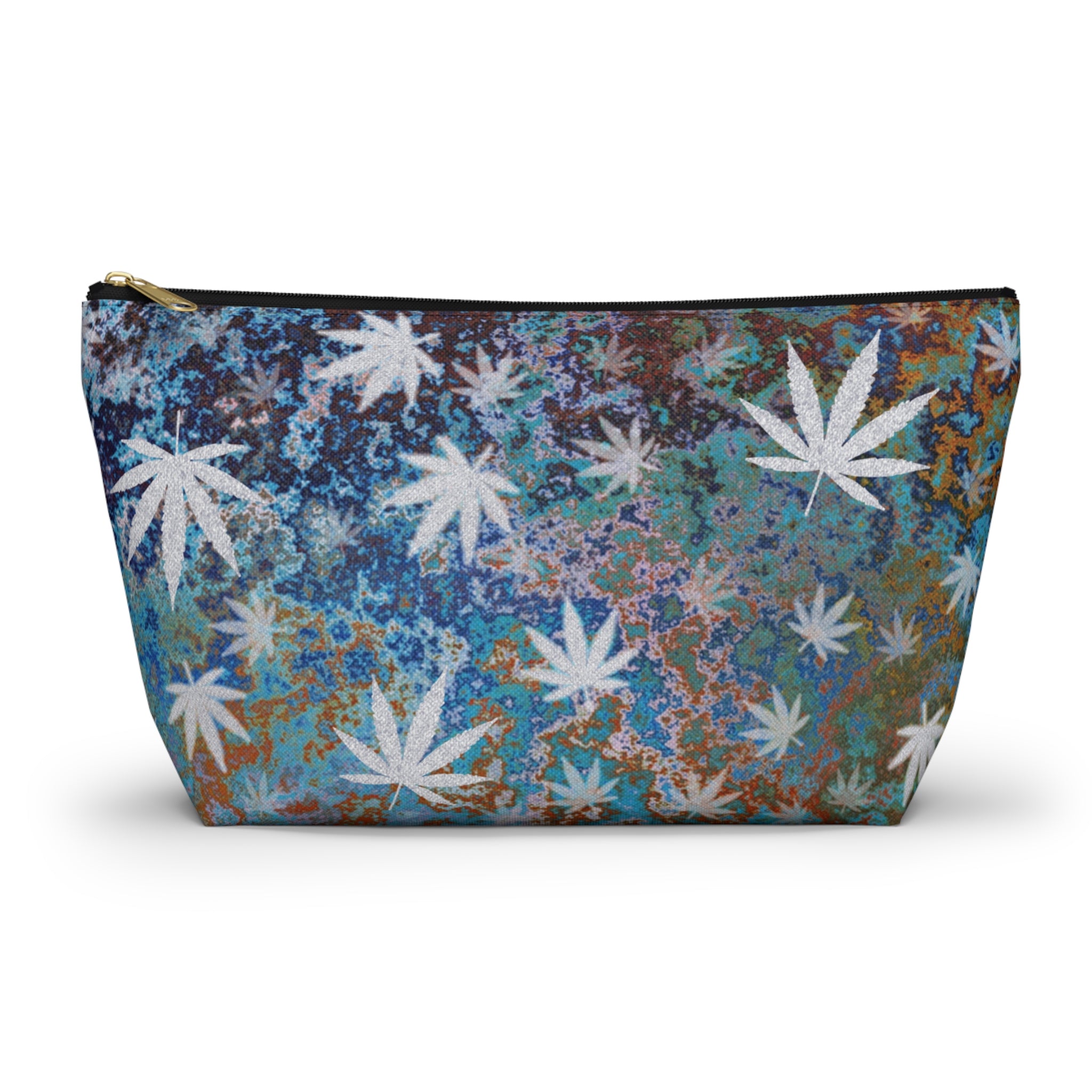 Acid Wash Look Cannabis Themed Stash Bag Accessory Bag Travel Bag Makeup Bag Stoner Gift