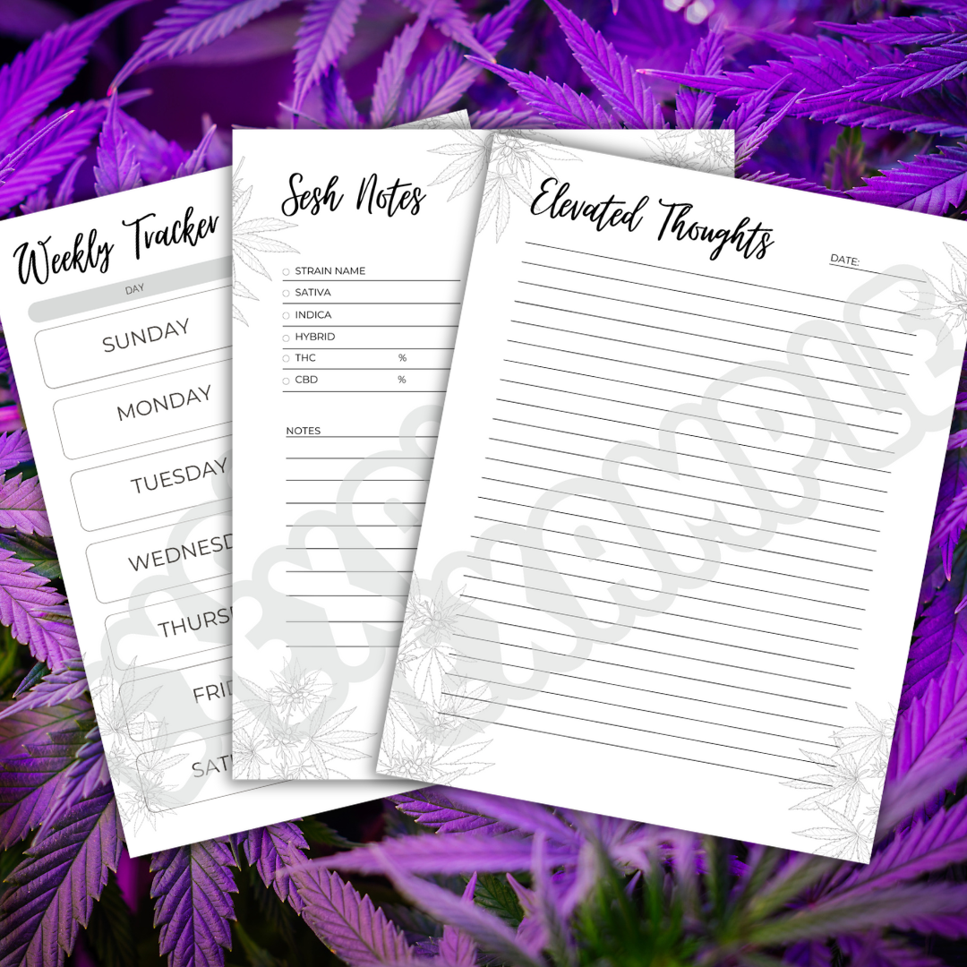 MEDICATE AND ELEVATE - CANNABIS WELLNESS JOURNAL FOR WOMEN