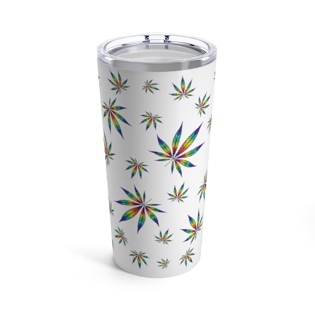 Rainbow Cannabis Leaf Tumbler - 20oz