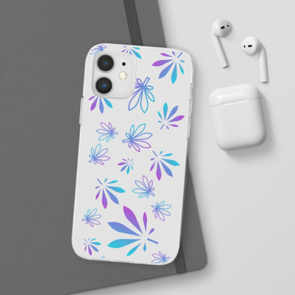 Purple Gradient Cannabis Leaf Flexi Case