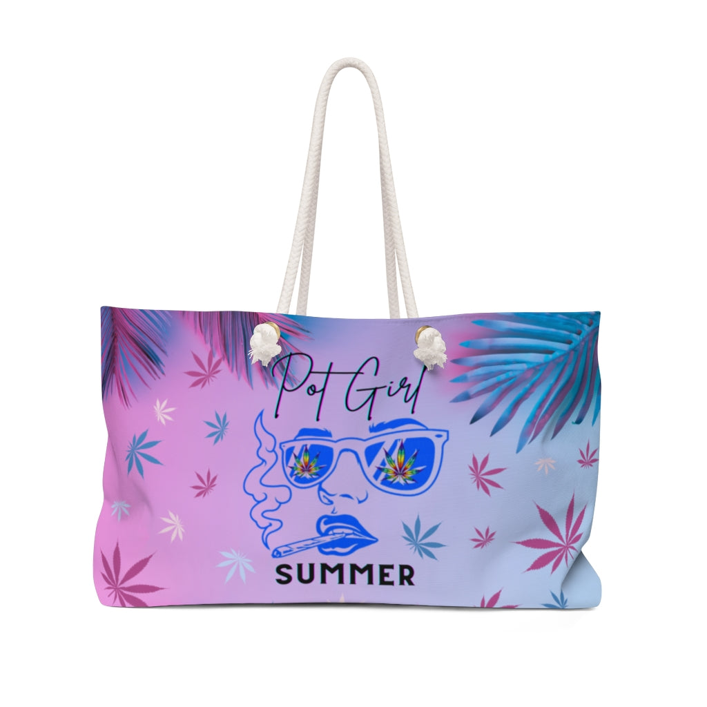 Pot Girl Summer Beach Bag Weekender Bag Stoner Gift
