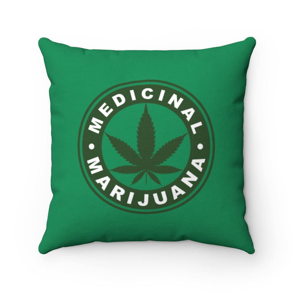 Medical MJ Cannabis Square Throw Pillow