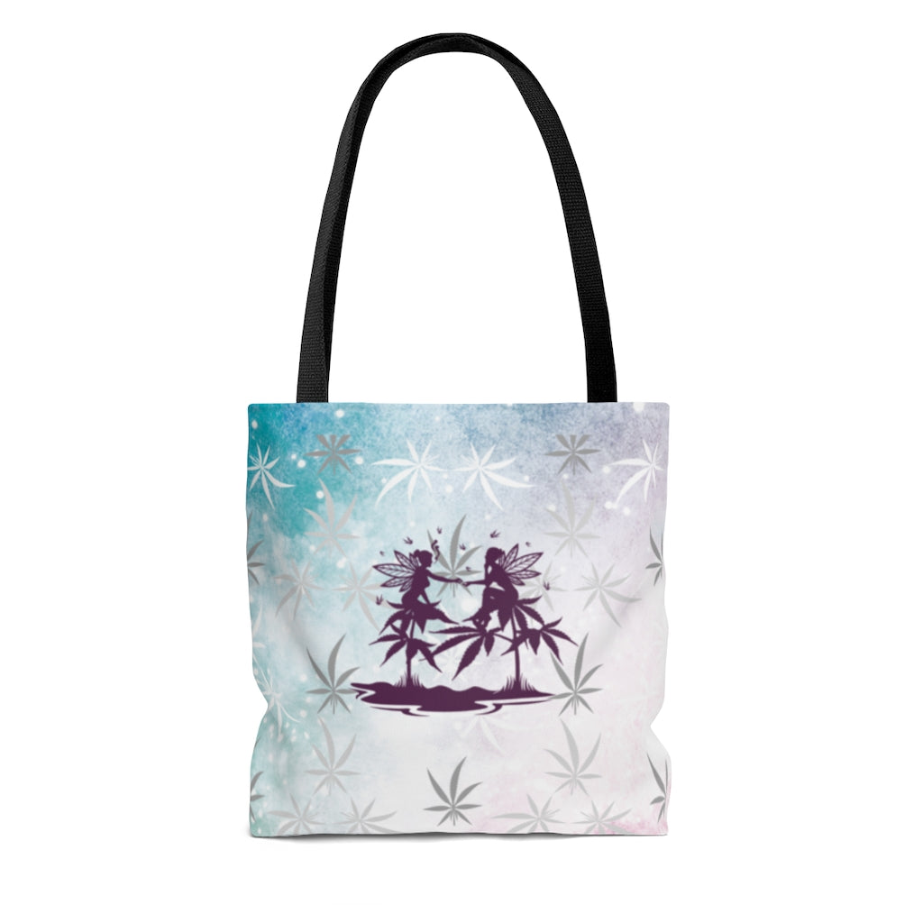 Stay Lifted Fairy Friends Cannabis Themed Tote Bag Stoner Gift