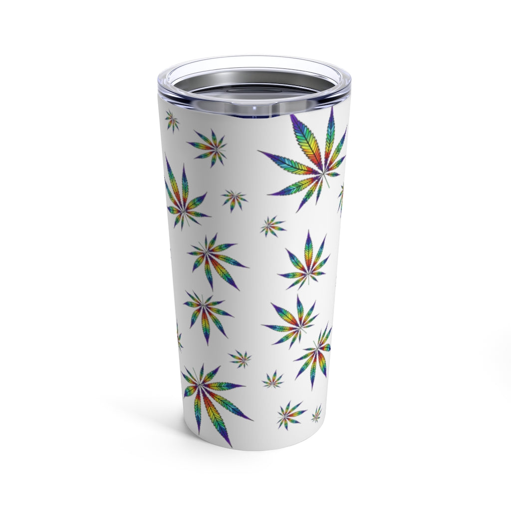 Rainbow Cannabis Leaf Tumbler - 20oz