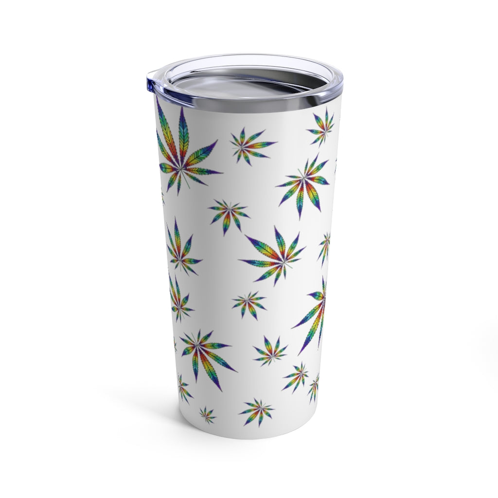 Rainbow Cannabis Leaf Tumbler - 20oz