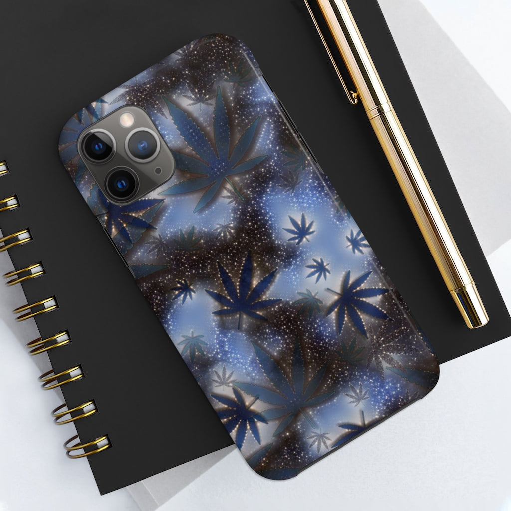 Cannabis Leaf Galaxy Case Mate Tough Phone Case