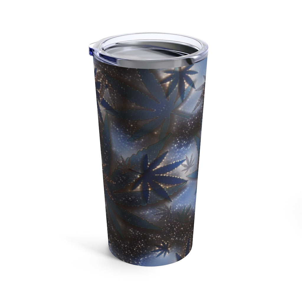 Blue Cannabis Galaxy Tumbler 20oz