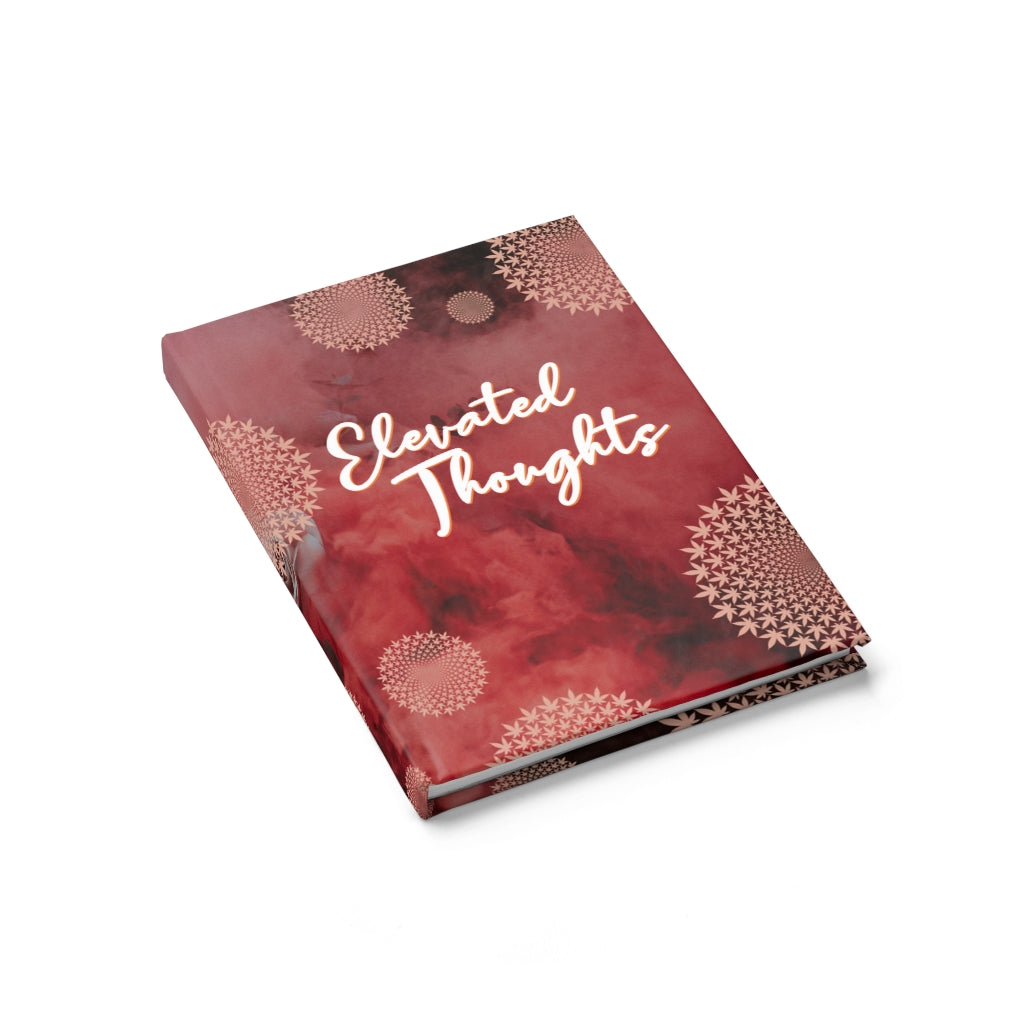 Elevated Thoughts Cannabis Theme Ruled Line Journal Stoner Gift