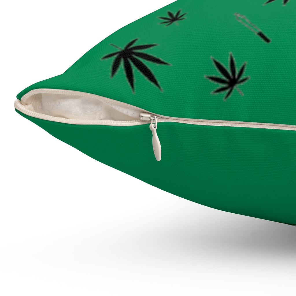 Medical MJ Cannabis Square Throw Pillow