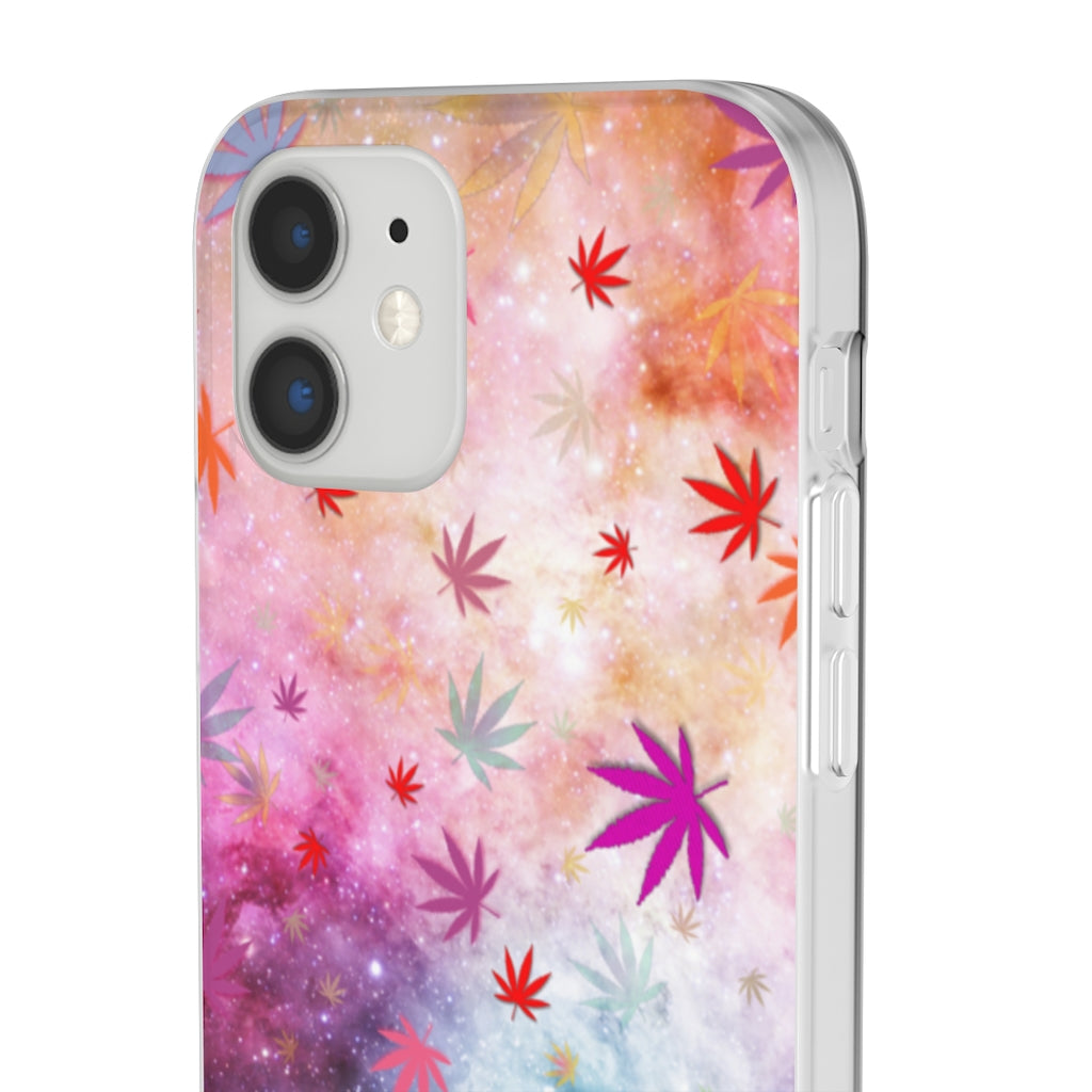 Pastel Galaxy Cannabis Leaf Flexi Case