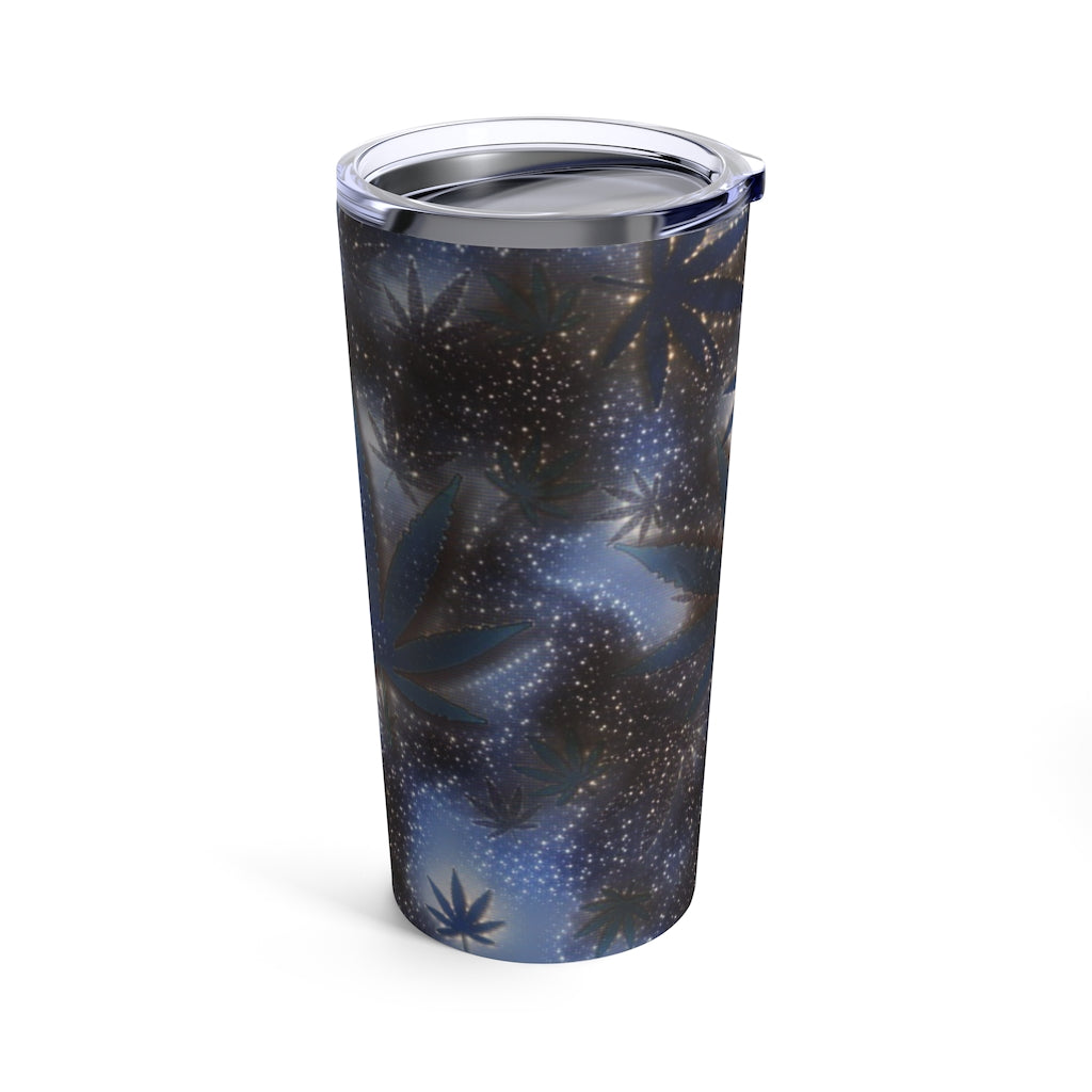 Blue Cannabis Galaxy Tumbler 20oz